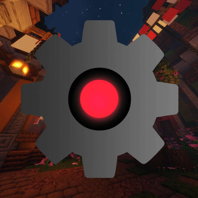 The ReAnimated logo, featuring a cog with HAL 9000 at its core.
